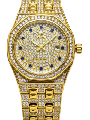 KDW Iced Out Gold Automatic Men's