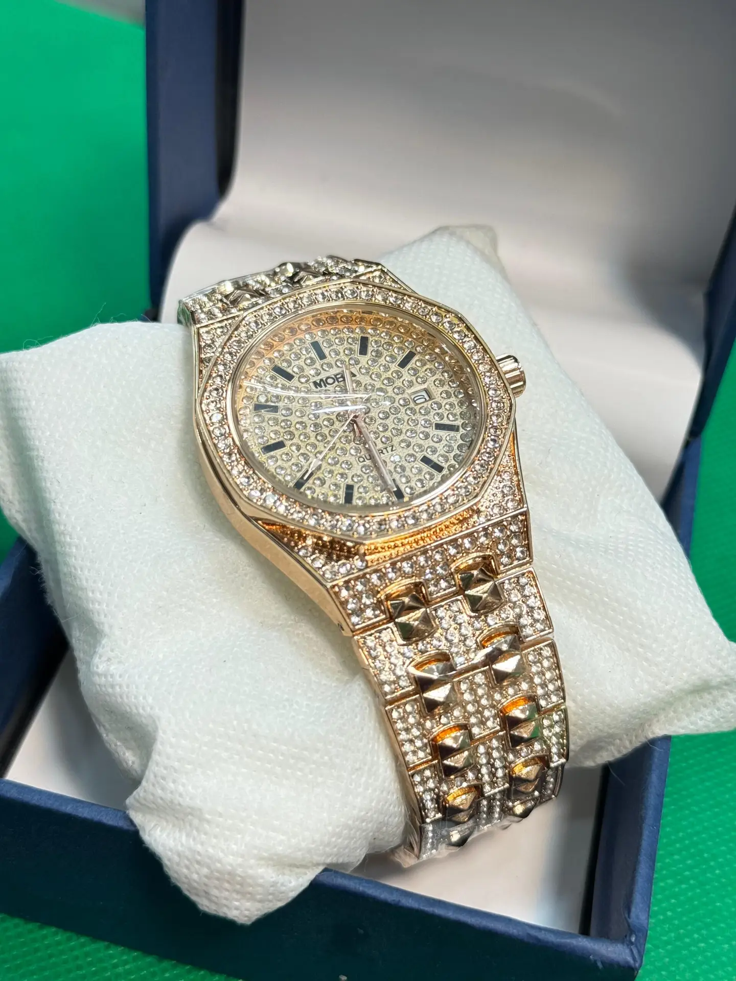 MOBA Luxury Iced Out Rose Gold Men's Watch - Image 2