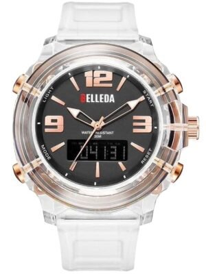 BELLEDA Transparent Dual Display Sport Watch for Men