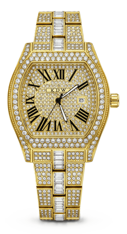 KDW Luxury Iced Out Roman Numeral